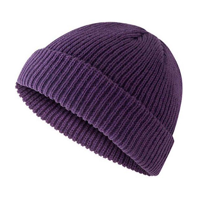 GDREDA Womens Sun Hat New Fashionable And Adult Solid Color Knitted Warm Pullover,Purple