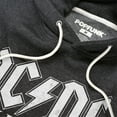 thumbnail image 2 of ACDC Back in Black Unisex Adult Slim Fit Pull-Over Heather Hoodie, Charcoal, X-Large, 2 of 5