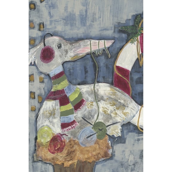 MARMONT HILL - Handmade Winter Pelican Printing Print on Wrapped Canvas 12x18