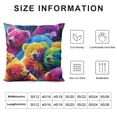 thumbnail image 5 of PRATYUS Decorative Couch Throw Pillow Covers, Square Set Cushion Case, Soft Couch Pillow Covers - Colorful Bears White, 5 of 5