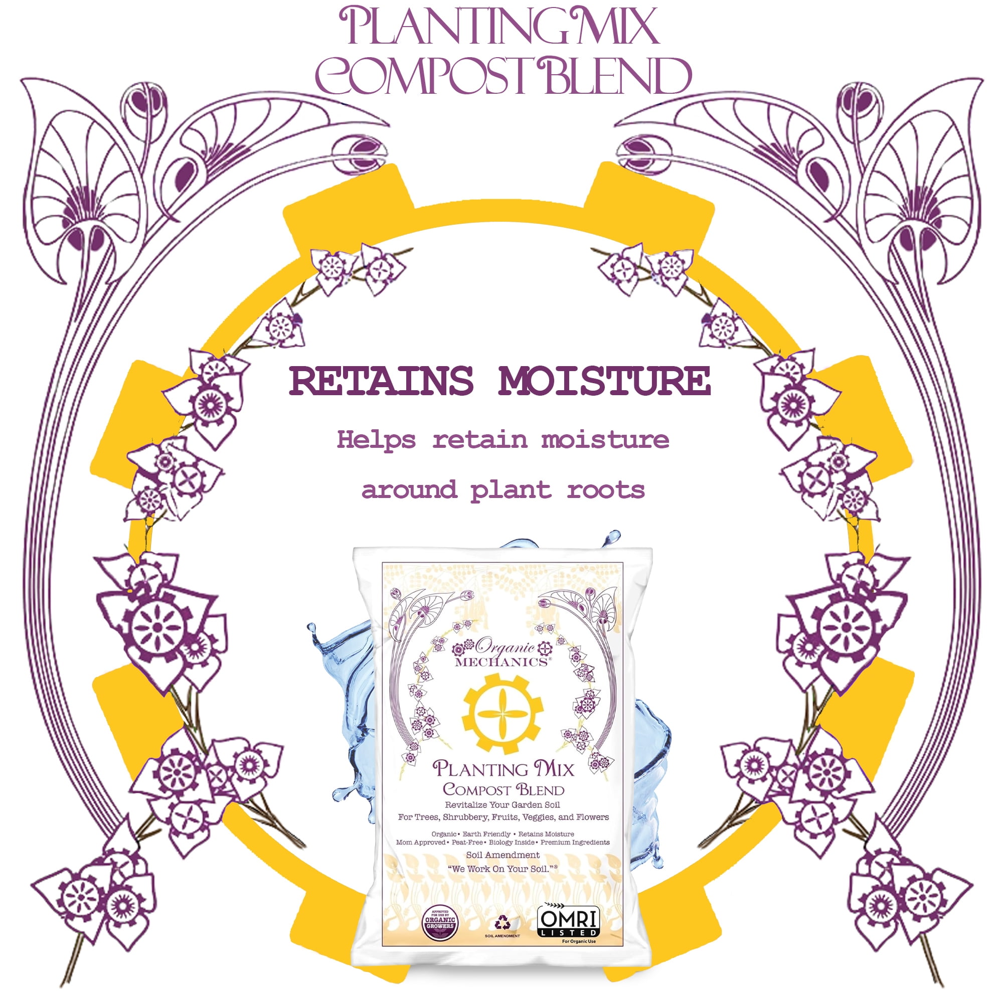 Organic Mechanics Planting Mix Compost Blend Soil Amendment - Thumbnail 4
