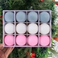 thumbnail image 2 of Sunjoy Tech 12Pcs Velvet Balls Christmas Tree Ornaments Plastic Flocked Ball Xmas Tree Hanging Decoration for Holiday Party Home Decor, 2 of 6