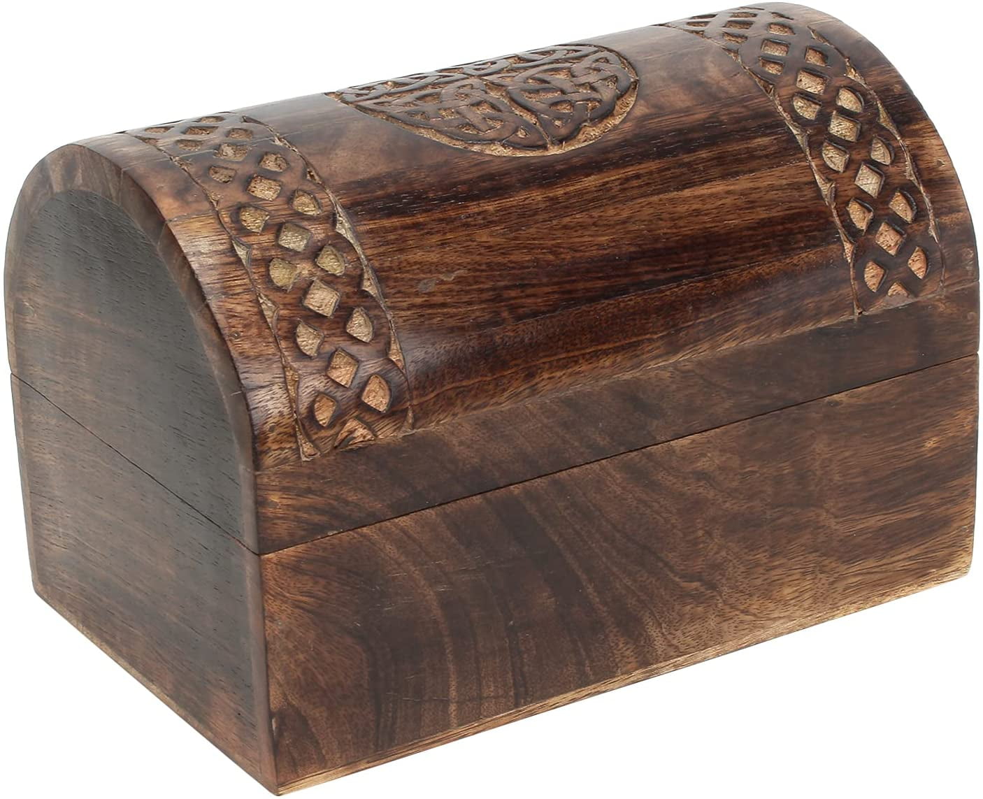 Ajuny Wood Jewellery Box Celtic Hand Carved Multipurpose Keepsake