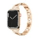 thumbnail image 1 of Compatible con Apple Watch Band de acero inoxidable compatible con /41/40/38 mm para mujeres y hombres, correa de repuesto delgada para Apple Watch Series 7/SE/6/5/4/3/2/1 (oro rosa) Rojo Verde, 1 of 5