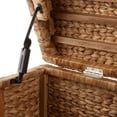 thumbnail image 6 of Casafield 36" Storage Trunk with Curved Lid, Safety Hinge - Cinnamon, Water Hyacinth Wicker Storage Chest Basket for Bedroom, Entry Way, Living Room, 6 of 7