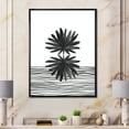 thumbnail image 2 of Designart 'Black and White Striped Under Tropical Leaf II' Modern Framed Canvas Wall Art Print, 2 of 5