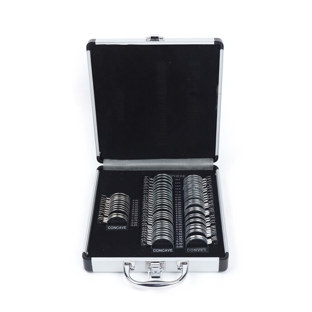 Portable 68Pcs Optical Trial Lens Set Metal Rim Optometry Kit with