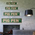thumbnail image 2 of PIG PEN Vintage Plastic Street Sign pigsty farm farmer roast ribs | Indoor/Outdoor |  30" Wide, 2 of 4
