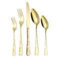 thumbnail image 4 of Boreal Craft Stainless Steel Cutlery Set Hot PVD Pattern Plated Western Fork And Spoon 20 Sets, 4 of 7