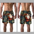 thumbnail image 3 of luoweisi Men's Beach Shorts Quick Dry Swim Trunks with Mesh Lining Merry Chrismas 2XL, 3 of 5