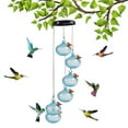 thumbnail image 1 of Comedero para colibríes Campanas de viento | Comedero para pájaros colgante de vidrio con gancho | Decoración decorativa de jardín al aire libre, patio, patio | Colorido, fácil de limpiar | Pantalla, 1 of 5