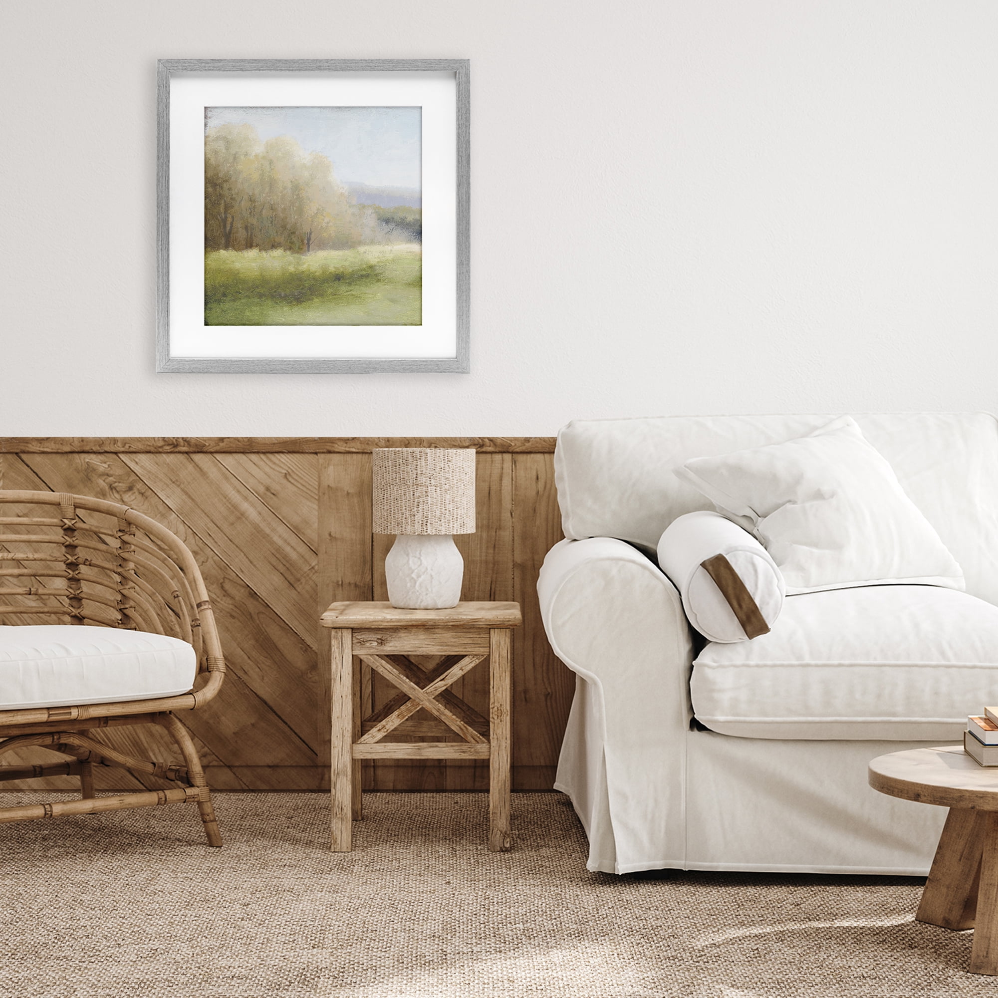 Stupell Industries Within Familiar Place Meadow Gray Framed Print Under Glass, design by Michael Marcon