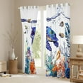 thumbnail image 3 of Erosebridal Summer Turtle Curtains 42Wx63L,Tropical Fish Coral Blackout Curtains for Teens Youth,Tortoise Jellyfish Curtains & Drapes,Hawaii Coast Sealife Window Curtains 2 Panels for Bedroom, 3 of 6