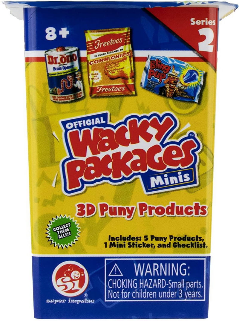 Lot of 30 Pieces WACKY PACKAGES MINIS 3D Puny Products Series 1 Check Photos 