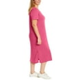 thumbnail image 4 of Jessica Simpson Women's Soft Jersey Side Slits T-Shirt Midi Dress-Red / M, 4 of 4