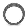 thumbnail image 2 of 925 Sterling Silver Stackable Black-plated Domed Ring Eternity Band Size 10, 2 of 6