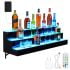 3 Tier 40 Inch Bottle Display Shelf Bar Shelves with Remote & App Control 16 Colors 4 Music Modes Acrylic Lighted Bottle Display for Liquor Shelves