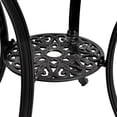 thumbnail image 7 of Dextrus 30in Patio Retro Round Cast Aluminum Dining Table with Umbrella Hole, Outdoor Bistro Table Side Table - Black, 7 of 7