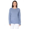 thumbnail image 2 of YEMAK Women's Knit Pullover Sweater – Long Sleeve Crewneck Soft Casual Lightweight Basic Solid Knitted Top, 2 of 9