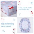 thumbnail image 4 of Juego de ropa de cama para niños pequeños JSD Muñeco de nieve azul 4 piezas microfibra, 4 of 8