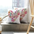 thumbnail image 6 of LALILO Throw Pillow Covers Travel Love Shape Heart With Love Cushion Cover 18" x 18", 2 Pack, 6 of 6