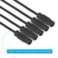 thumbnail image 4 of Uxcell 5.9" Length Wire Keychain Cable, 6 Pack Stainless Steel 1.5mm Key Ring Loop for Outdoor Hiking Sport, Black, 4 of 6