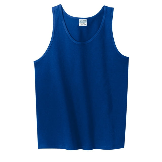 Gildan Adult 6.1 oz 100% Cotton Tank Top In Royal - X-Large