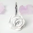 thumbnail image 4 of Callipe 12Pcs Metal Decorative Shower Curtain Hooks Rose Flower Design Rustproof Bathroom Shower Curtain Rings Decorations, 4 of 8