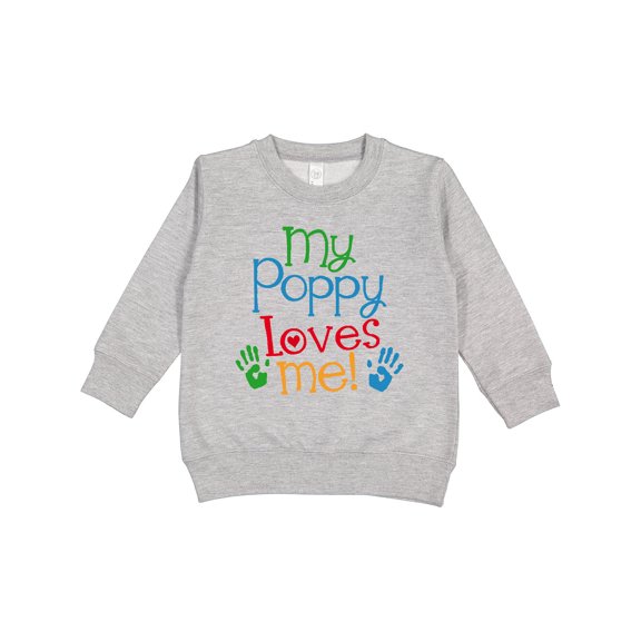 Inktastic My Poppy Loves Me Toddler Sweatshirt