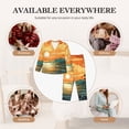 thumbnail image 7 of Haiem Tropical Sunset Paradise Pattern Women’s Long-sleeve Sleepwear,Sleepwear Set,2-piece Loungewear Set,Soft PJs Comfy Nightwear with Pockets-Small, 7 of 7