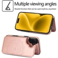 thumbnail image 2 of Phone Cases Design for iP16 Plus Flip Folio Wallet Case with Credit Card Holder Slot PU Leather Cover Durable Kickstand Protective Covers for Women Men Girls 6.7 inch Rose Gold, 2 of 14
