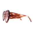 thumbnail image 2 of Womens Oversize Iconic Thick Plastic Arm Heart Sunglasses Brown Tortoise Burgundy, 2 of 4