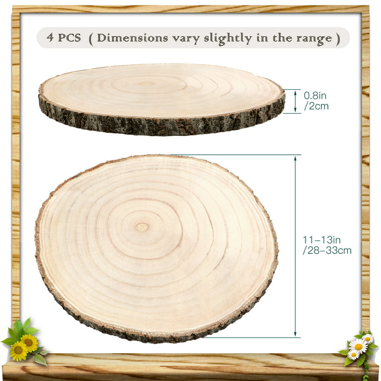  Set of (20) 10-11 Wood Slice centerpieces for Tables, Rustic  Wedding Decorations, Wedding Decorations for Tables, Natural Wood Slices!  (20)