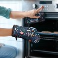 thumbnail image 2 of Pioneer Flower Floral Print Pattern Kitchen Oven Mitt and Pot Holder Sets 4 Pcs for Baking, Cooking and Grilling, Heat Resistant Up To 392 °F, 2 of 7