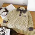 thumbnail image 5 of KPOPLK Boys Long Sleeve Lapel Neck Shirts Soft Knit Tee Regular Fit Top for Fall Daily Wear Toddler Boy Long Sleeve Shirt,Size 13-14 Years, 5 of 5