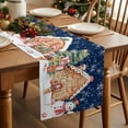 thumbnail image 2 of Burlap Table Runner 72 Inches Long,Winter Christmas Snowman Non-Slip Kitchen Table Runners for Dining Room Everyday Use Party Table Decorations Gingerbread Candy, 2 of 9