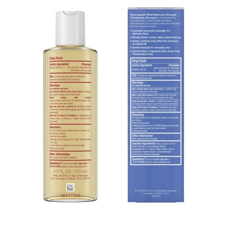 Neutrogena T/Sal Therapeutic Shampoo with Salicylic Acid, 4.5 fl. oz