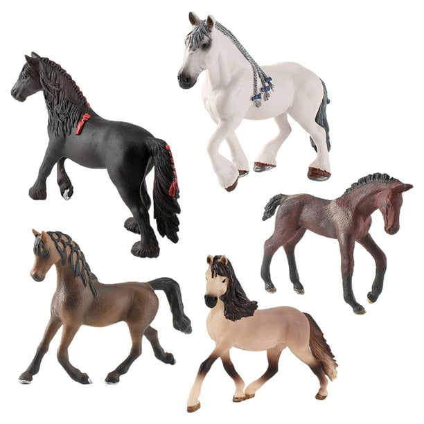 Animal Playset modelo Horse modelo colección ciencia juguete educativo modelo Animal realista figuras conjunto para ornamento niñas familia SM SunniMix Juguetes de simulación