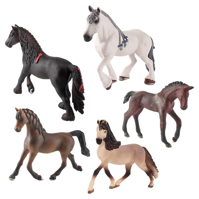 Animal Playset modelo Horse modelo colección ciencia juguete educativo modelo Animal realista figuras conjunto para ornamento niñas familia SM SunniMix Juguetes de simulación