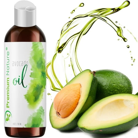 Avocado Oil,Natural Carrier Oil 4 oz, Rich In Protein, Amino Acids & Vitamins A, D & E, Prevents Aging, Treats Dry, Irritated & Acne Prone Skin - By Premium (Best Way To Treat Dry Skin)