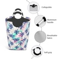 thumbnail image 4 of Bingfone Palm Leaves Laundry Hamper,Large Canvas Fabric Lightweight Storage Basket Toy Organizer Dirty Clothes Collapsible, 4 of 6