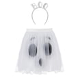 thumbnail image 1 of Diadema de Halloween con falda de tutú, linda diadema para el cabello para accesorios de fotos, suministros para fiestas Blanco, 1 of 9