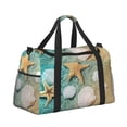 thumbnail image 2 of Disketp Starfish And Seashell Bolsa de Viaje Tipo Duffle, Bolso de Mano para Fin de Semana para Mujer, Bolsa de Gimnasio Ligera para Hombre, Esencial para Viajes, 2 of 7