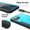 thumbnail image 2 of ExoGuard For iPhone 12/iPhone 12 Pro Case, Phone Case with Screen Protector and Kickstand (Blue), 2 of 7