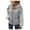 Gray, variant on LYXSSBYX Womens Long Sleeve Dress Hot Sale Clearance Women's Contrast Patchwork Hooded Long Sleeve Casual Jacket