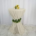 thumbnail image 6 of BalsaCircle 120" Ivory Round Polyester Tablecloth Wedding Table Linens, 6 of 8