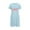 Sky Blue, variant on Valentine's Pajamas for Women Oversized Short Nightgown Heart Print Short Sleeve Nightdress