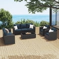 thumbnail image 3 of SUNVIVI Patio Furniture Set, All Weather PE Wicker Rattan Outdoor Sectional Sofa,Outdoor Sectional Sofa for Lawn Backyard Poolside Porch Garden, 3 of 8