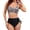 Leopard Print, variant on Womens High Waisted Drawstring Tummy Bikini Sets Swimsuits Crisscross Tie Back Bathing Suit Blue M