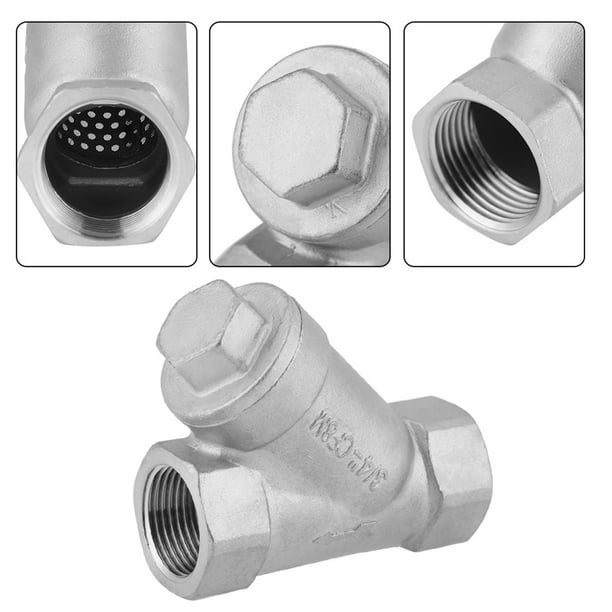 3/4" Stainless Steel Strainer,DN20 Mesh Pump Filter Valve,Female Thread Y Shaped Filter Valve